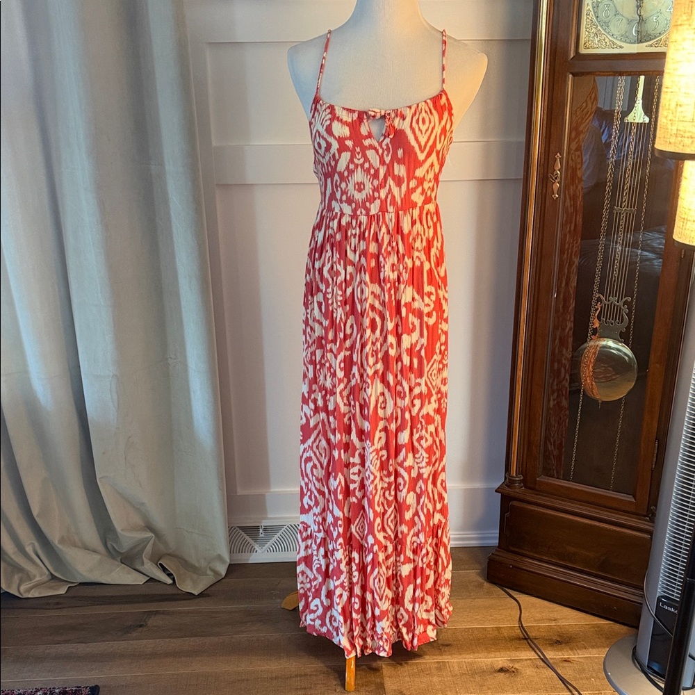 JoyLab Red and White Maxi Dress